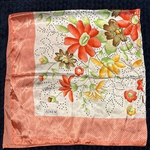 Elegant White and Pink Floral Wrap Scarf